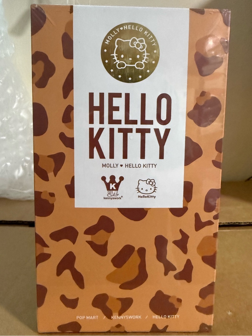 Hello Kitty Leopard Print Box in Brown and Tan